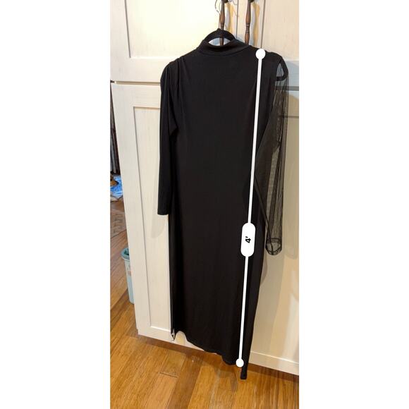 DKNY Black Evening Goth Dress Women’s Large L Gothic Elegant Party Formal - Picture 6 of 9